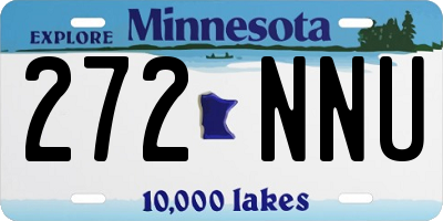 MN license plate 272NNU
