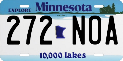 MN license plate 272NOA