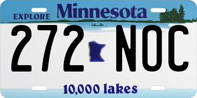 MN license plate 272NOC