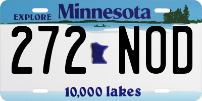 MN license plate 272NOD