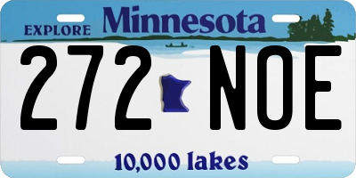 MN license plate 272NOE