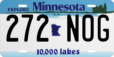 MN license plate 272NOG