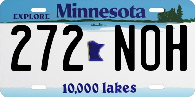 MN license plate 272NOH