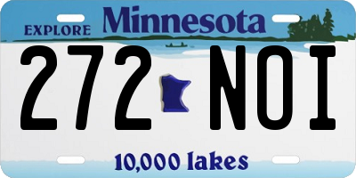 MN license plate 272NOI