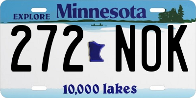 MN license plate 272NOK