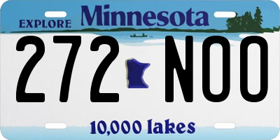 MN license plate 272NOO