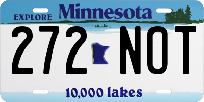 MN license plate 272NOT