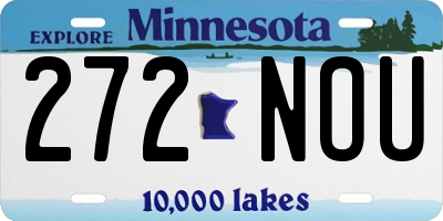 MN license plate 272NOU
