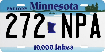 MN license plate 272NPA