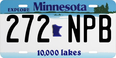 MN license plate 272NPB