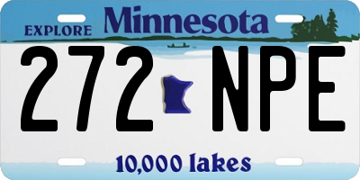 MN license plate 272NPE
