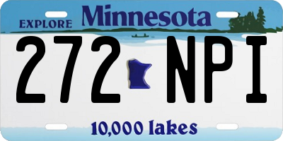 MN license plate 272NPI