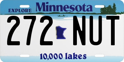 MN license plate 272NUT