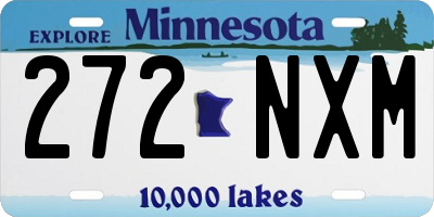 MN license plate 272NXM