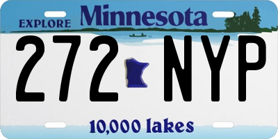 MN license plate 272NYP