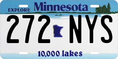 MN license plate 272NYS