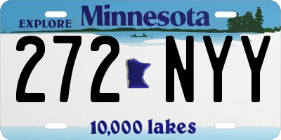MN license plate 272NYY