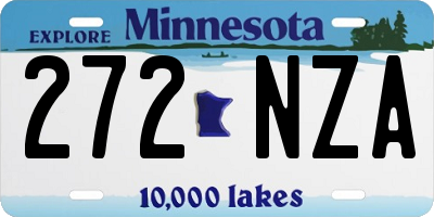 MN license plate 272NZA