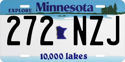 MN license plate 272NZJ