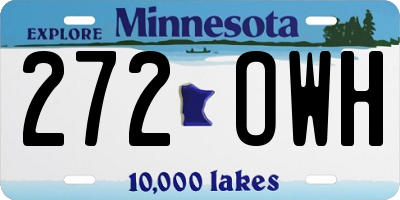 MN license plate 272OWH