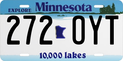 MN license plate 272OYT
