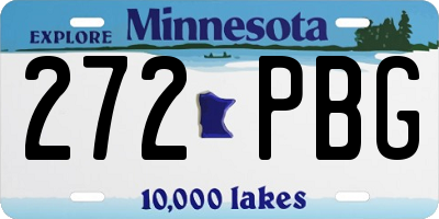 MN license plate 272PBG