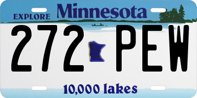 MN license plate 272PEW