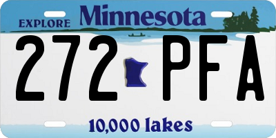 MN license plate 272PFA