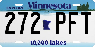 MN license plate 272PFT