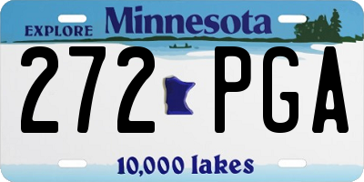 MN license plate 272PGA
