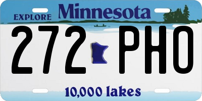 MN license plate 272PHO