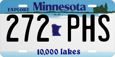 MN license plate 272PHS