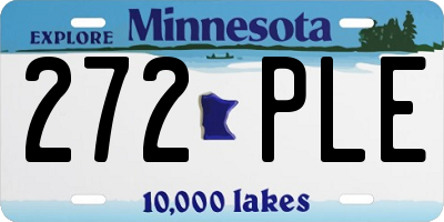MN license plate 272PLE