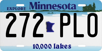 MN license plate 272PLO