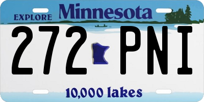 MN license plate 272PNI