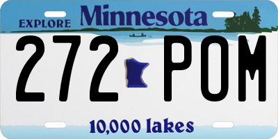 MN license plate 272POM