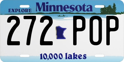 MN license plate 272POP