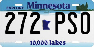 MN license plate 272PSO