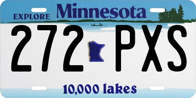 MN license plate 272PXS