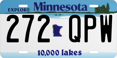 MN license plate 272QPW