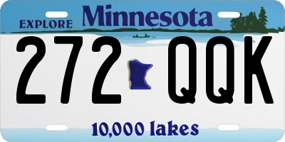 MN license plate 272QQK