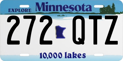MN license plate 272QTZ