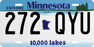 MN license plate 272QYU
