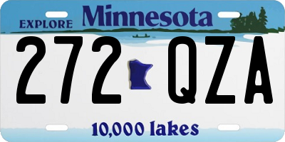 MN license plate 272QZA