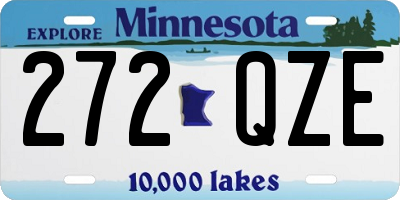 MN license plate 272QZE