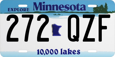 MN license plate 272QZF
