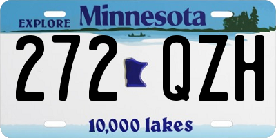 MN license plate 272QZH
