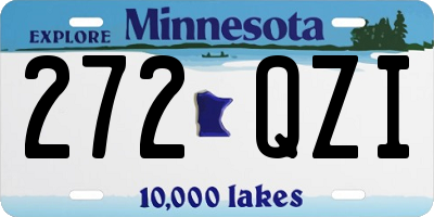 MN license plate 272QZI
