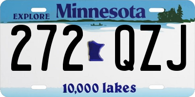 MN license plate 272QZJ