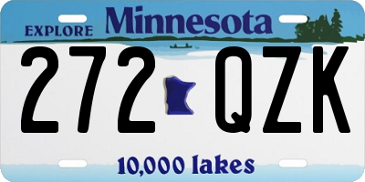 MN license plate 272QZK